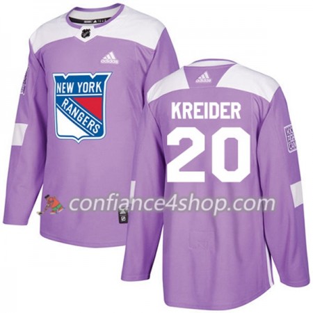 Adidas Maillot de Hockey New York Rangers Chris Kreider 20 2017-2018 Violet Fights Cancer Practice Authentic - Homme Adidas Maillot de Hockey New York Rangers Chris Kreider 20 2017-2018 Violet Fights Cancer Practice Authentic - Homme